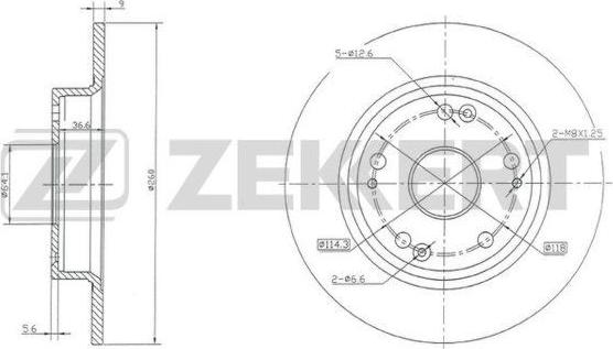 Zekkert BS-5338 - Brake Disc autospares.lv