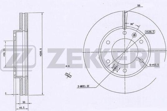 Zekkert BS-5323 - Brake Disc autospares.lv