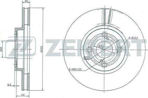 Zekkert BS-5379 - Brake Disc autospares.lv