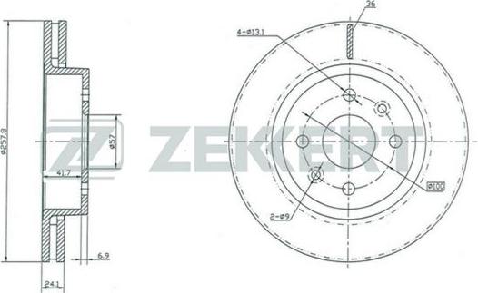 Zekkert BS-5374 - Brake Disc autospares.lv