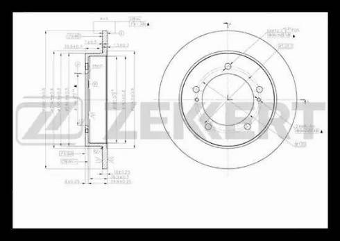 Zekkert BS-5375 - Brake Disc autospares.lv