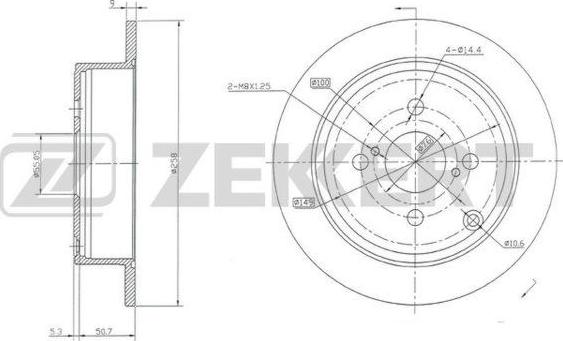 Zekkert BS-5378 - Brake Disc autospares.lv