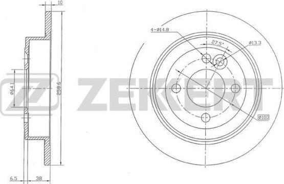 Zekkert BS-5372 - Brake Disc autospares.lv