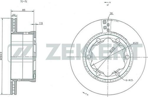 Zekkert BS-5290 - Brake Disc autospares.lv