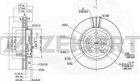 Zekkert BS-5291 - Brake Disc autospares.lv