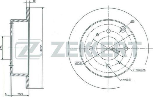 Zekkert BS-5297 - Brake Disc autospares.lv