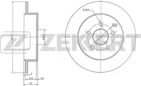 Zekkert BS-5240 - Brake Disc autospares.lv