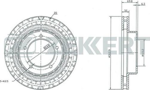 Zekkert BS-5243 - Brake Disc autospares.lv