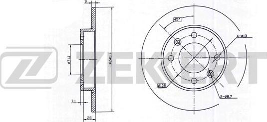 Zekkert BS-5250 - Brake Disc autospares.lv