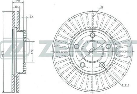 Zekkert BS-5252 - Brake Disc autospares.lv