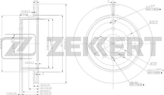 Zekkert BS-5269 - Brake Disc autospares.lv