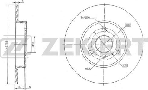 Zekkert BS-5266 - Brake Disc autospares.lv