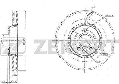 Zekkert BS-5263 - Brake Disc autospares.lv