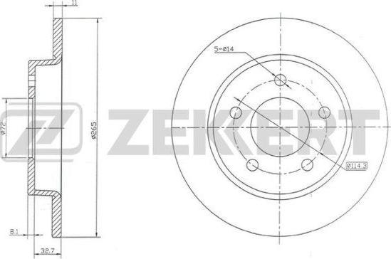 Zekkert BS-5267 - Brake Disc autospares.lv