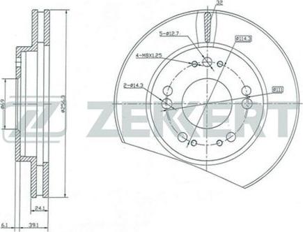 Zekkert BS-5202 - Brake Disc autospares.lv