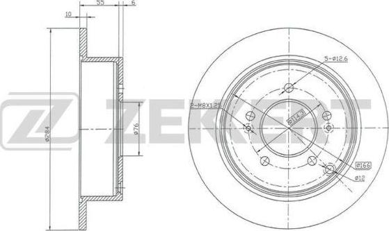 Zekkert BS-5207 - Brake Disc autospares.lv