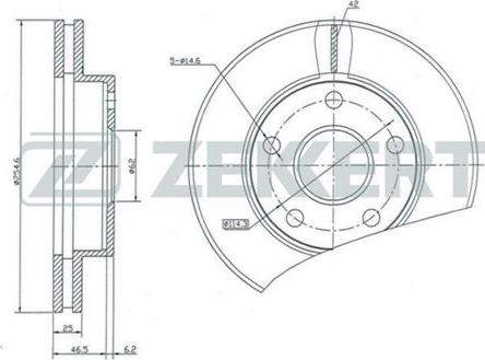 Zekkert BS-5219 - Brake Disc autospares.lv