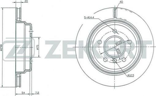 Zekkert BS-5210 - Brake Disc autospares.lv