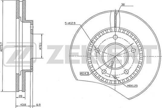 Zekkert BS-5218 - Brake Disc autospares.lv