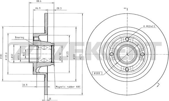 Zekkert BS-5213BZ - Brake Disc autospares.lv