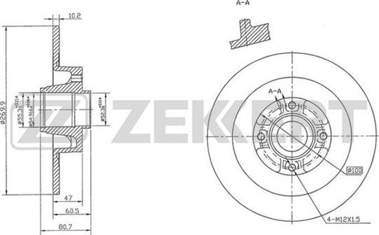 Zekkert BS-5213 - Brake Disc autospares.lv