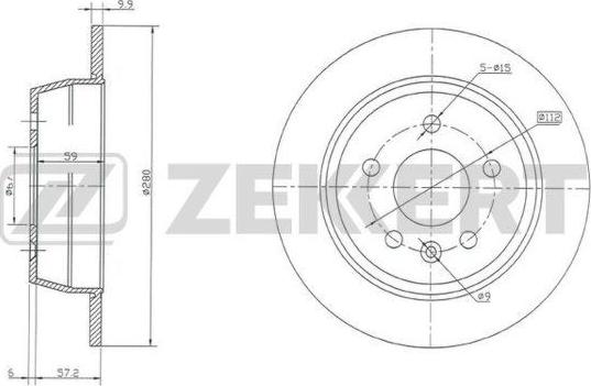 Zekkert BS-5239 - Brake Disc autospares.lv