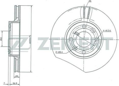 Zekkert BS-5231 - Brake Disc autospares.lv