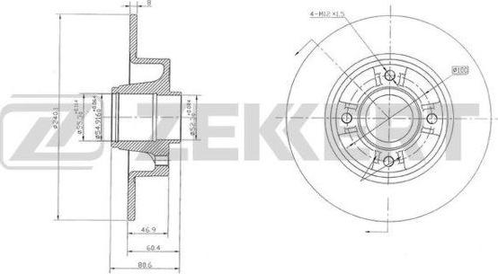 Zekkert BS-5232 - Brake Disc autospares.lv