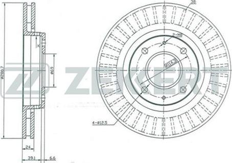 Zekkert BS-5226 - Brake Disc autospares.lv