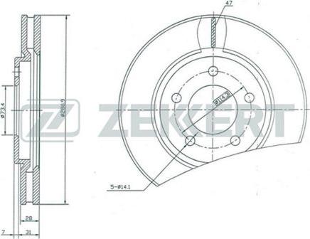 Zekkert BS-5221 - Brake Disc autospares.lv