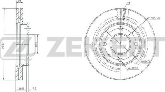 Zekkert BS-5223 - Brake Disc autospares.lv