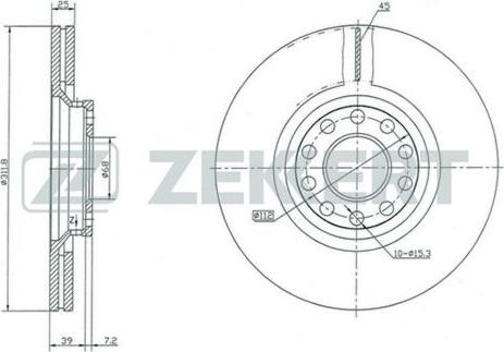 Zekkert BS-5279 - Brake Disc autospares.lv