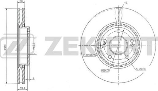 Zekkert BS-5274 - Brake Disc autospares.lv