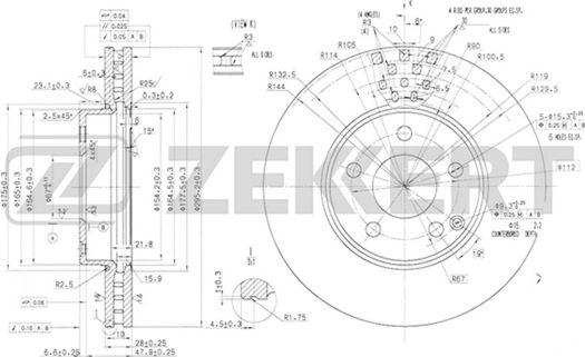 Zekkert BS-5792 - Brake Disc autospares.lv