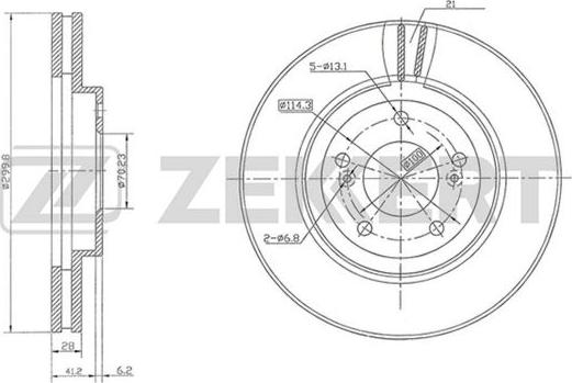 Zekkert BS-5797 - Brake Disc autospares.lv