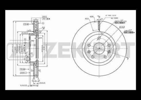 Zekkert BS-5744 - Brake Disc autospares.lv