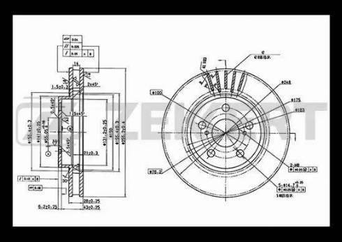 Zekkert BS-5740 - Brake Disc autospares.lv