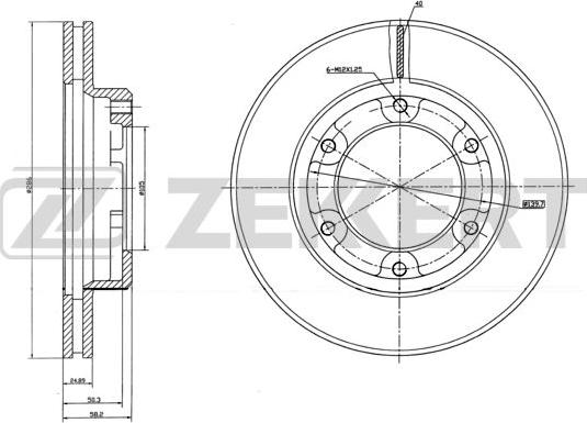 Zekkert BS-5759 - Brake Disc autospares.lv