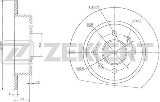 Zekkert BS-5754 - Brake Disc autospares.lv