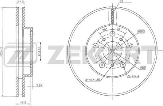 Zekkert BS-5751 - Brake Disc autospares.lv