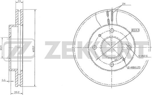 Zekkert BS-5757 - Brake Disc autospares.lv