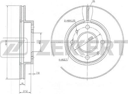 Zekkert BS-5704 - Brake Disc autospares.lv