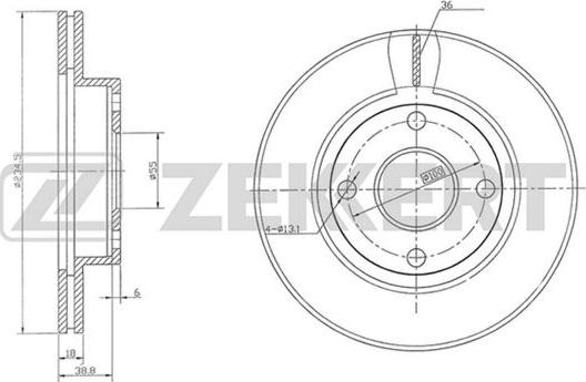 Zekkert BS-5705 - Brake Disc autospares.lv