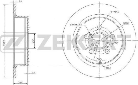 Zekkert BS-5702 - Brake Disc autospares.lv