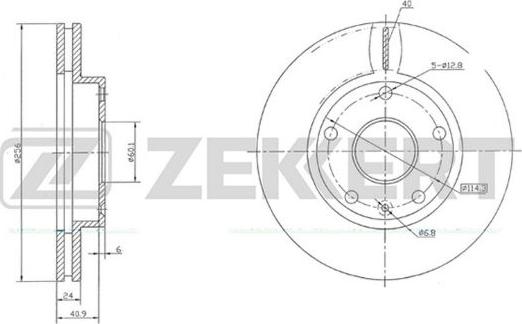 Zekkert BS-5707 - Brake Disc autospares.lv