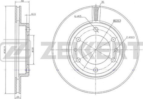 Zekkert BS-5719 - Brake Disc autospares.lv