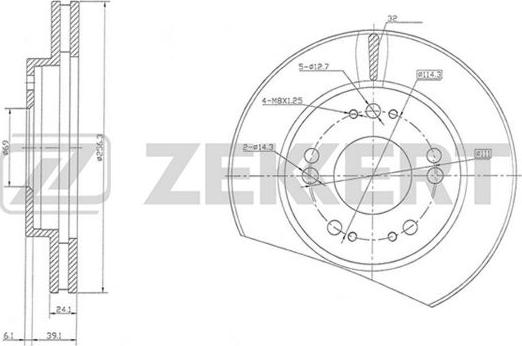 Zekkert BS-5710 - Brake Disc autospares.lv