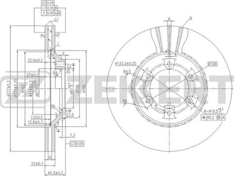 Zekkert BS-5711 - Brake Disc autospares.lv