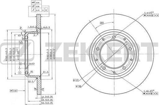 Zekkert BS-5713 - Brake Disc autospares.lv