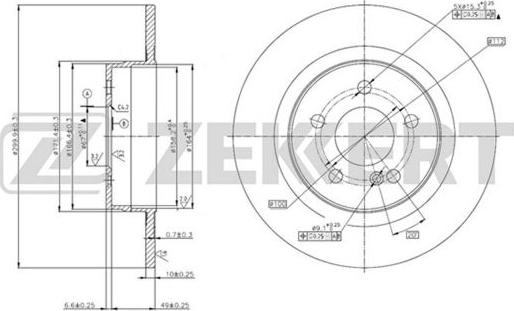 Zekkert BS-5785 - Brake Disc autospares.lv